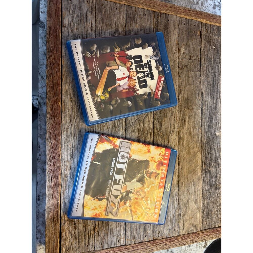 Shaun of the Dead & Hot Fuzz Blu-ray Movie Lot – Simon Pegg Nick Frost